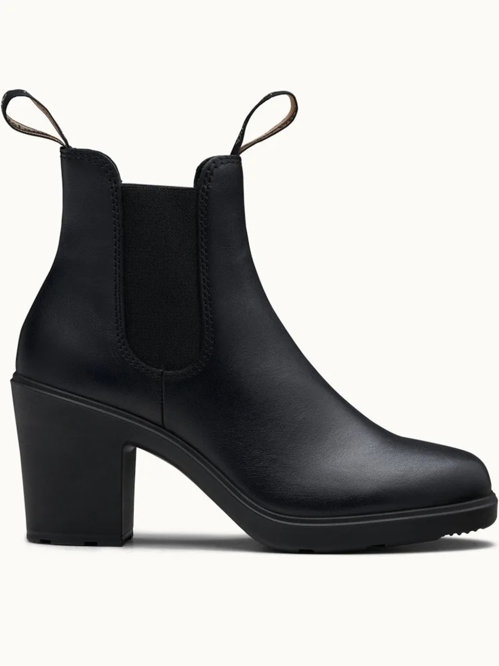 Blundstone Black Chelsea Block Heel Ankle Boots